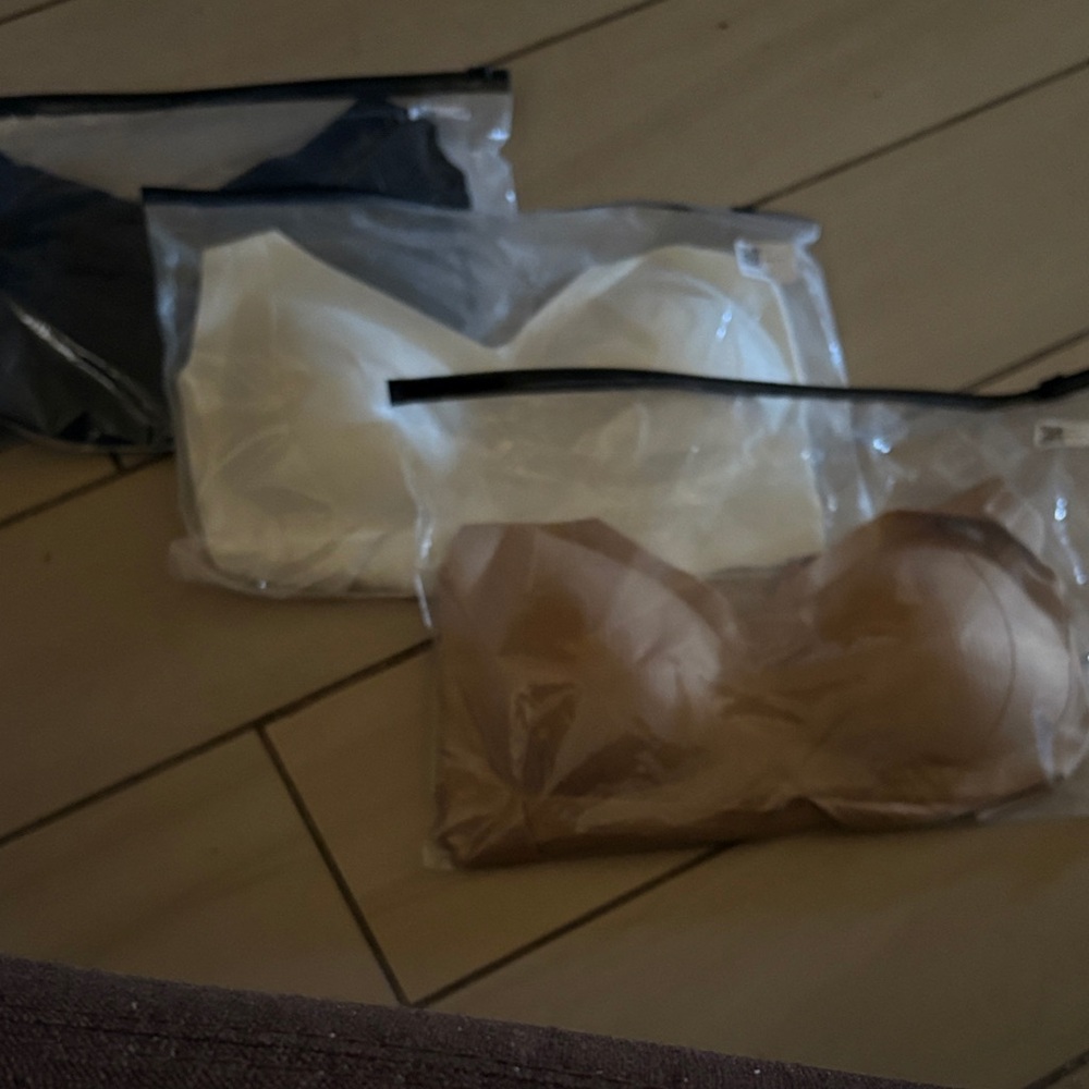 Women's Intimates Set - Black, White, and Tan